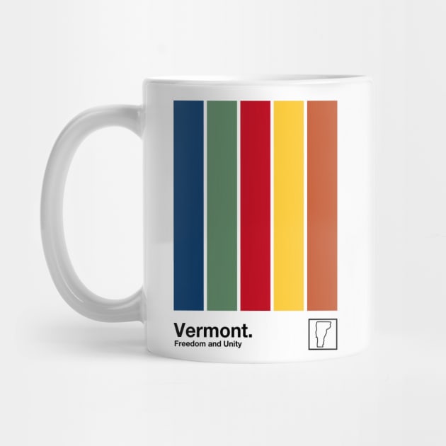 Vermont // Original Flag Aesthetic Colors Design by DankFutura